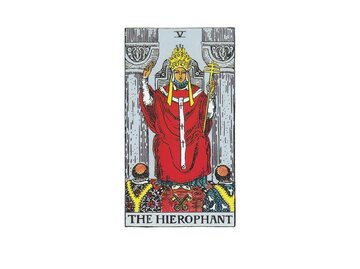 Die Tarotkarte "Der Hierophant" aus dem Deck von A. E. Waite | © pixabay/giftedMG