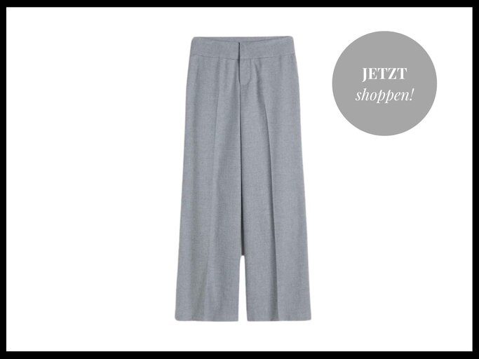 Elegante Hose mit weitem Beim als Jeans-Alternative von H&M in Grau. | © H&M