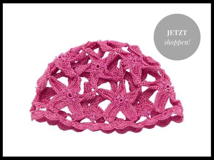 Pinke Häkelmütze von Mango | © Mango