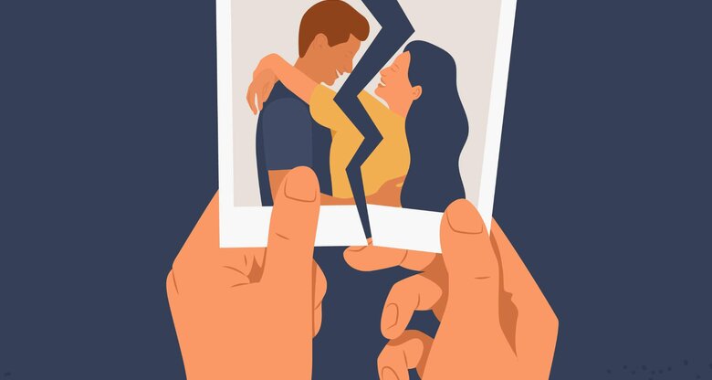 Illustration Hände zerreißen Pärchenbild | © Getty Images/Viktoriia Ilina