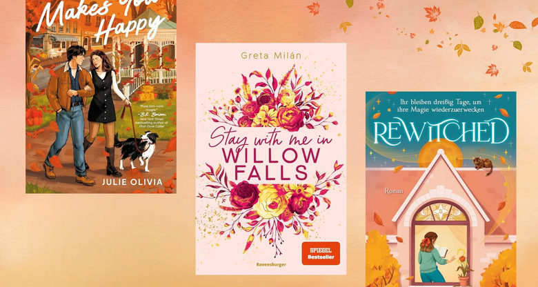 Drei Bücher mit herbstlichen Covern | © Penguin Publishing Group/ Ravensburger Verlag / Lübbe 