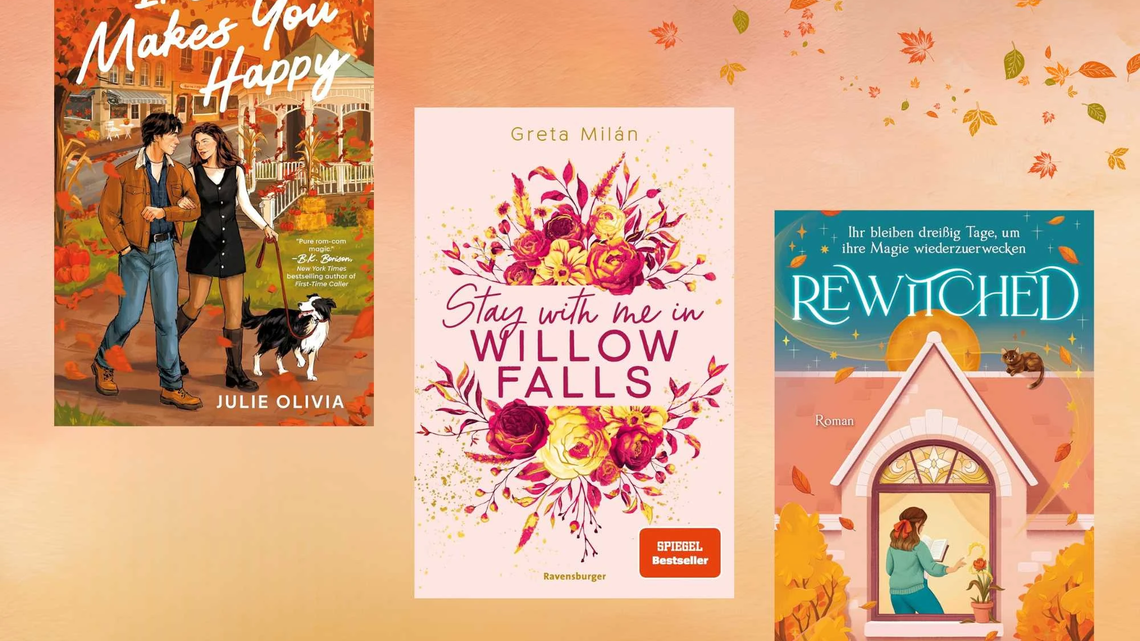 Drei Bücher mit herbstlichen Covern | © Penguin Publishing Group/ Ravensburger Verlag / Lübbe 