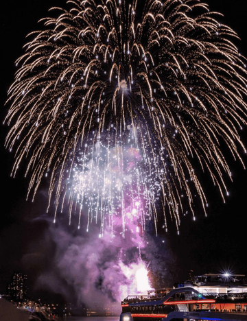 Feuerwerk über dem Rhein | © FUNKE Foto Service - Martin Moeller