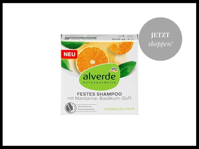 alverde NATURKOSMETIK festes Shampoo mit Mandarine-Basilikum | © Amazon