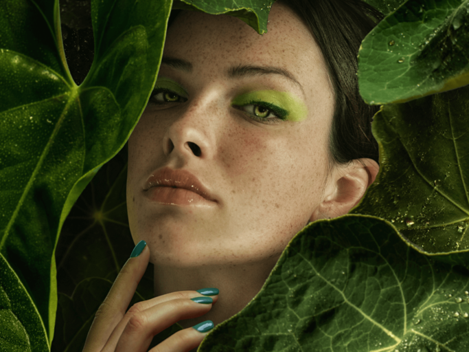 Frau mit grünem Lidschatten | © Getty Images/Vizerskaya