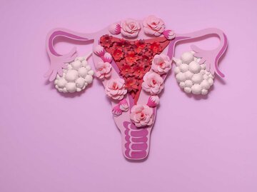 Gebärmutter und Eierstöcke künstlerisch aus Papier gefaltet | © Getty Images/Menshalena