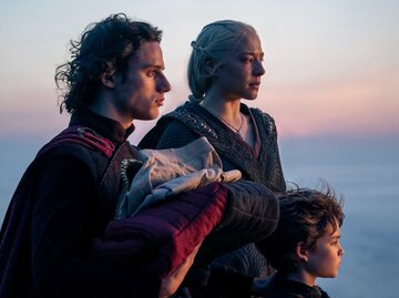 Harry Collett, Emma D’Arcy, Oscar Eskinazi in House of The Dragon | © Theo Whitman/HBO