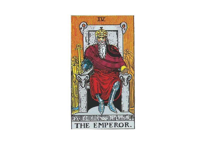 Die Tarotkarte "Der Herrscher" aus dem Deck von A. E. Waite | © pixabay/giftedMG