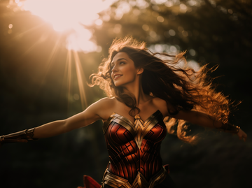 Woman looking like Wonder Woman | © Midjourney/Maxi Baumgärtner (Hinweis: Bild wurde mithilfe von KI erstellt)