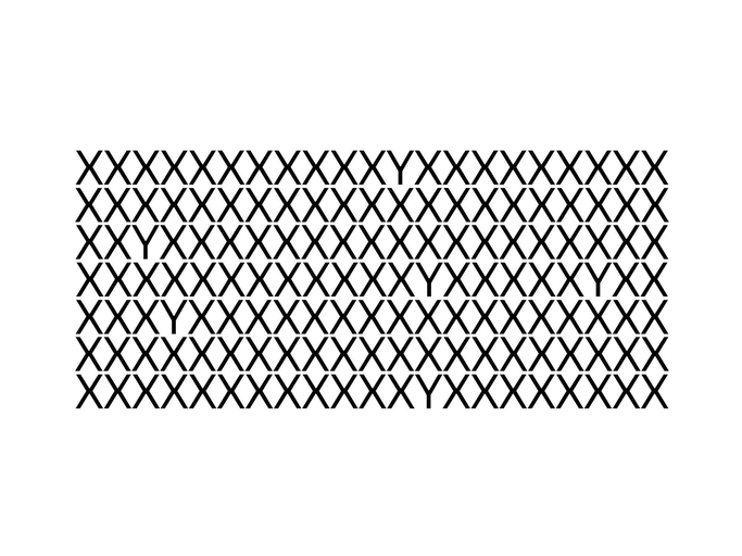 Eine Reihe von X und Y Buchstaben hintereinander und übereinander | © Funke Digital