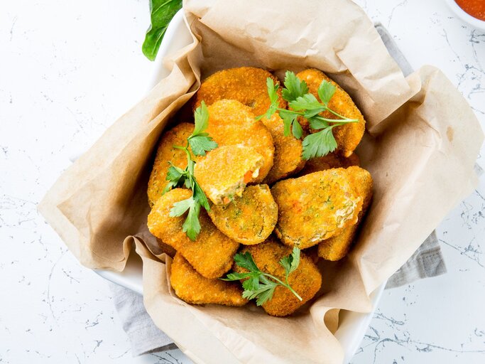 CheesePull garantiert Vegane ChiliCheeseNuggets wie aus dem Restaurant
