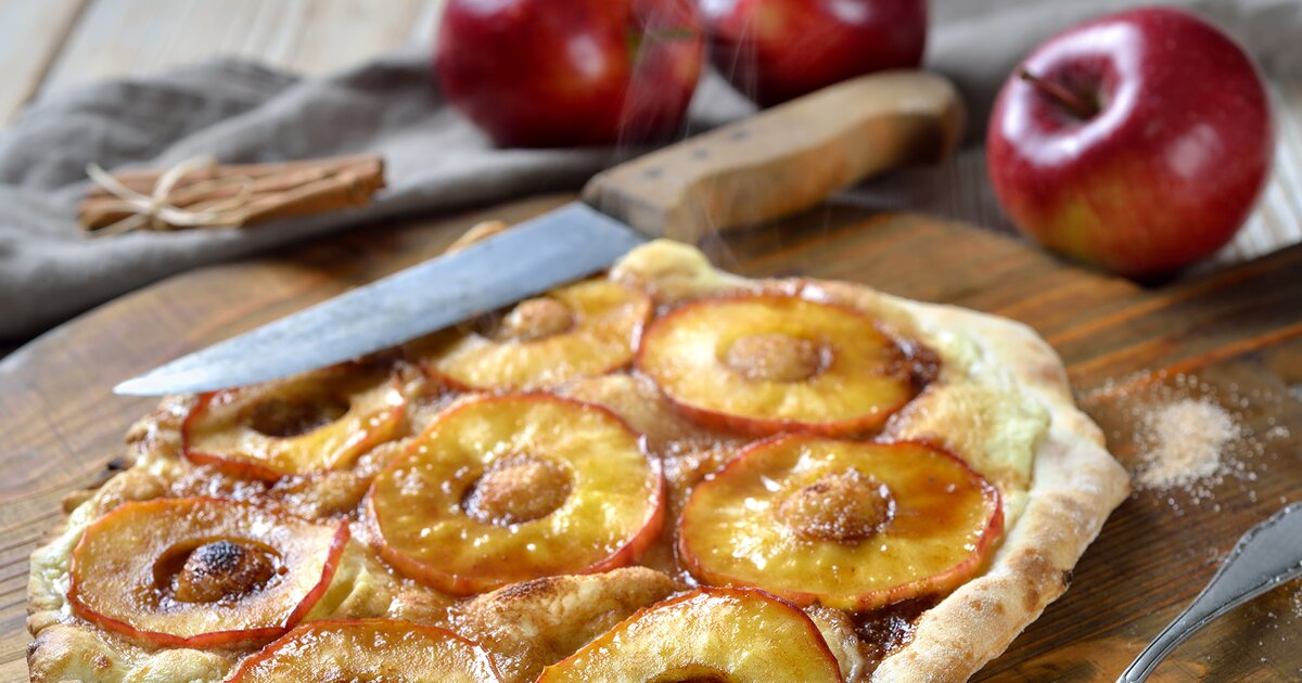 Zimt trifft Apfel: Dieser süße Flammkuchen toppt jeden Apfelkuchen