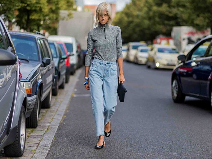 Linda Tol in einer angesagten Column Jeans | © Getty Images/Christian Vierig