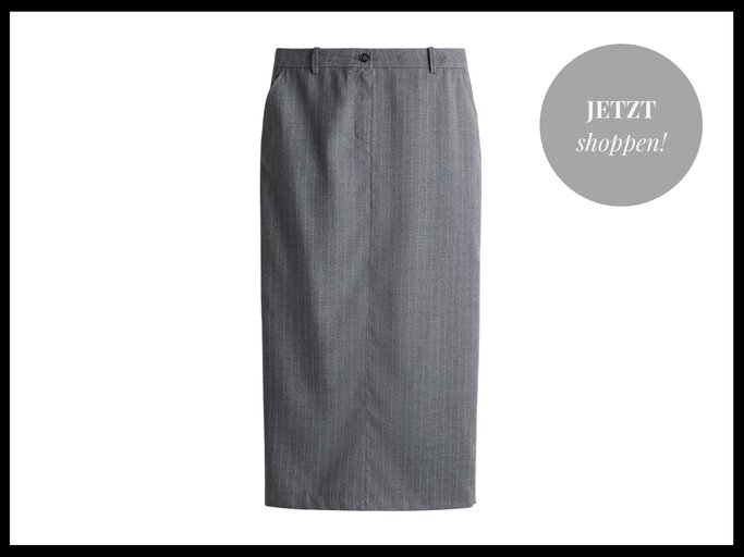 Grauer Bleistiftrock mit Nadelstreifen von H&M | © H&M