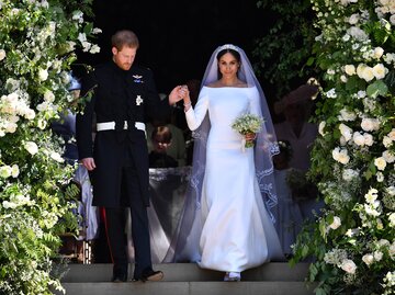 Meghan Markle an ihrer Hochzeit mit Prinz Harry | © Getty Images/WPA Pool / Auswahl