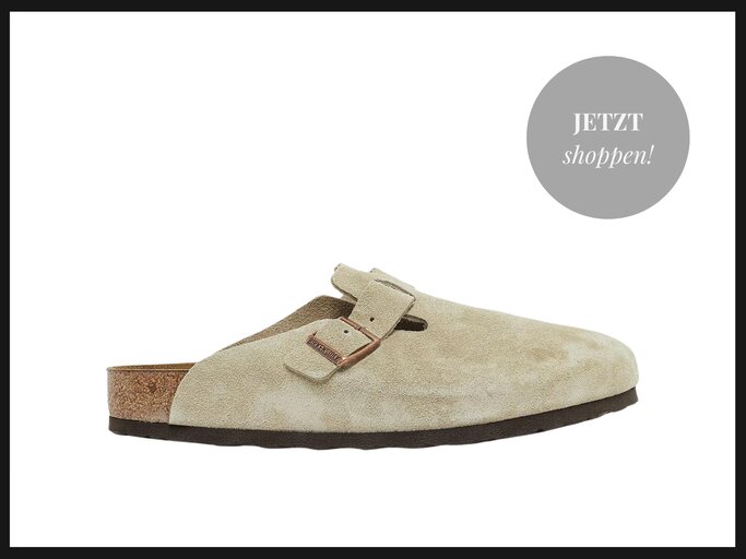 Birkenstock "Boston" in Taupe | © Solebox