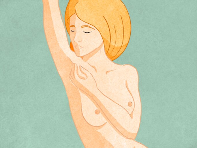 Frau tastet ihre Achsel ab | © Funke Digital