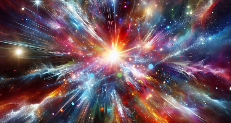 Eine strahlende Supernova explodiert vor Farbe und Licht und verstreut Trümmer im ganzen Kosmos. (KI generiertes Bild) | © Adobe Stock/Yasar/KI