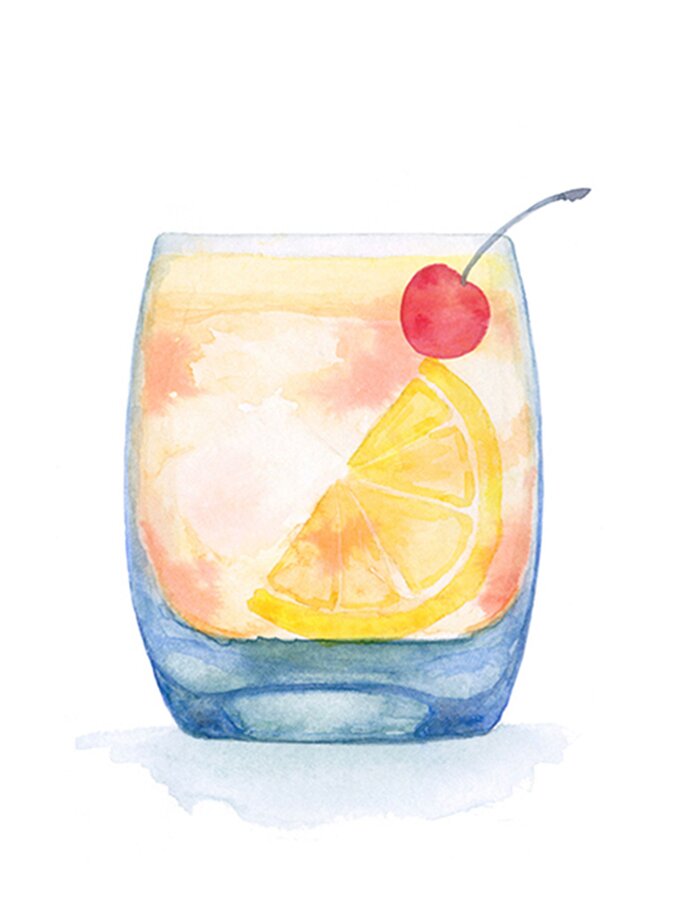 Illustration eines Whiskey Sour | © Once