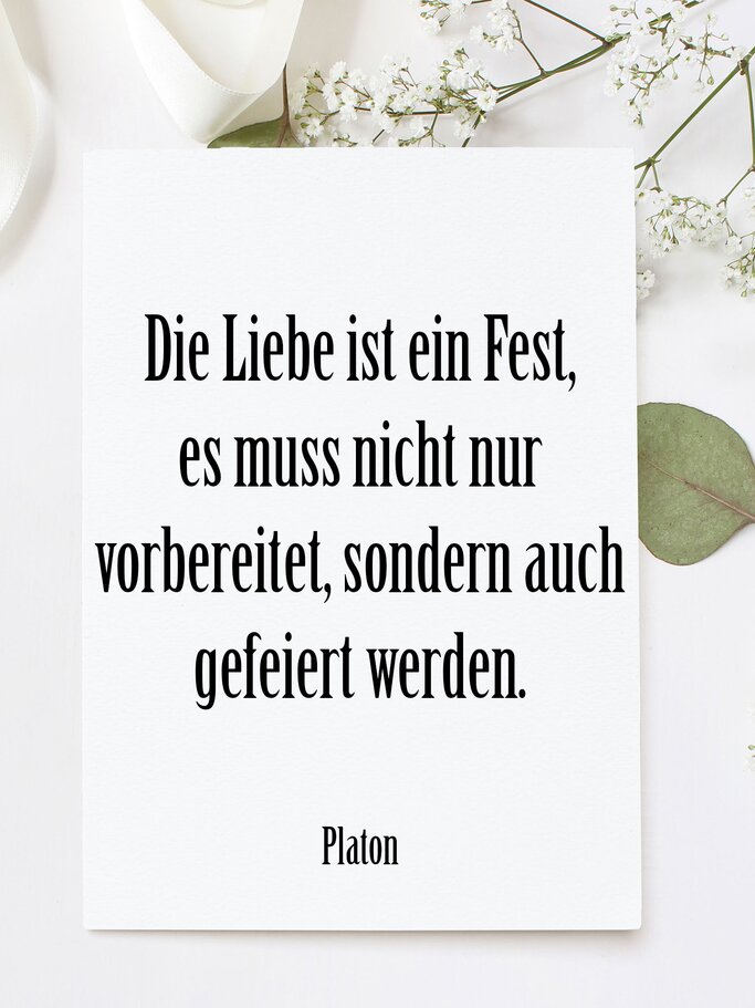 Hochzeitsspruch von Platon | © iStock | Tabitazn | Collage Funke 