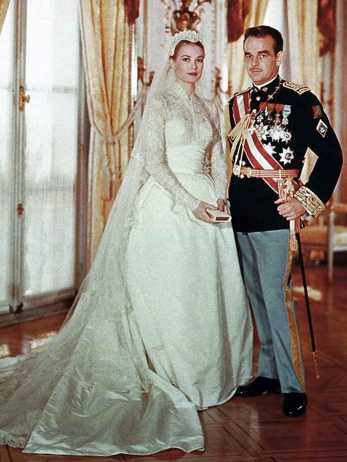 Rainier III, Prince of Monaco und Princess Grace Kelly an ihrer Hochzeit | © Getty Images | 3777 | Kontributor