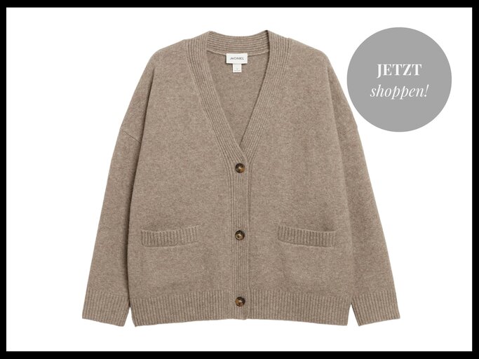 Hellbraune Strickjacke von Monki | © Monki
