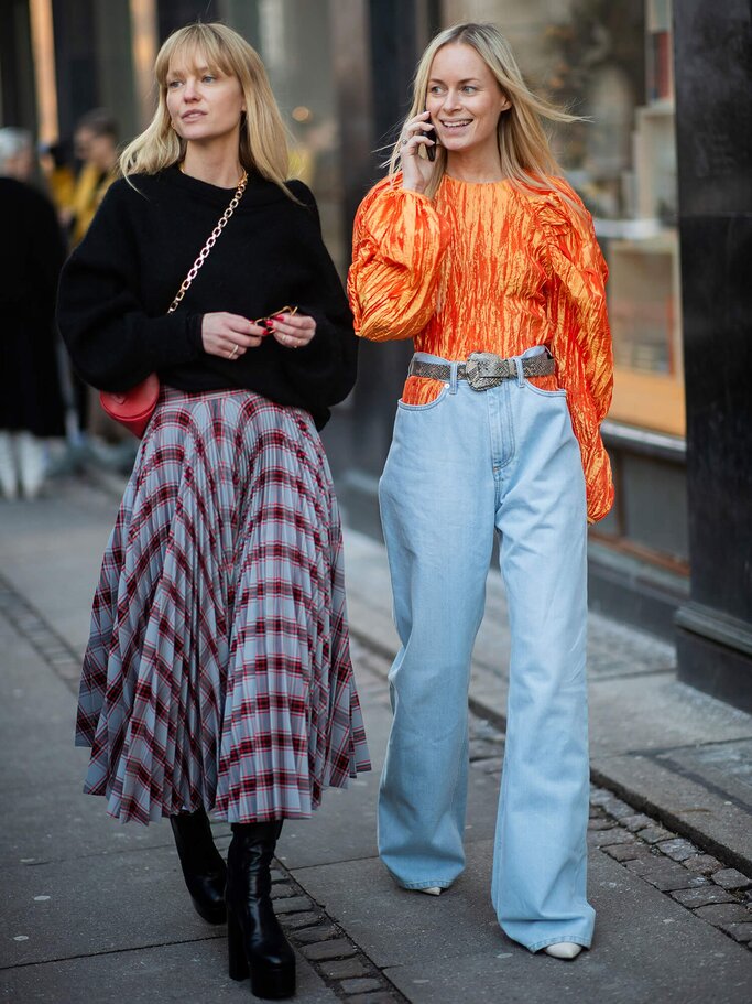 Streetstyle mit Wide Leg Jeans | © Getty Images | Christian Vierig