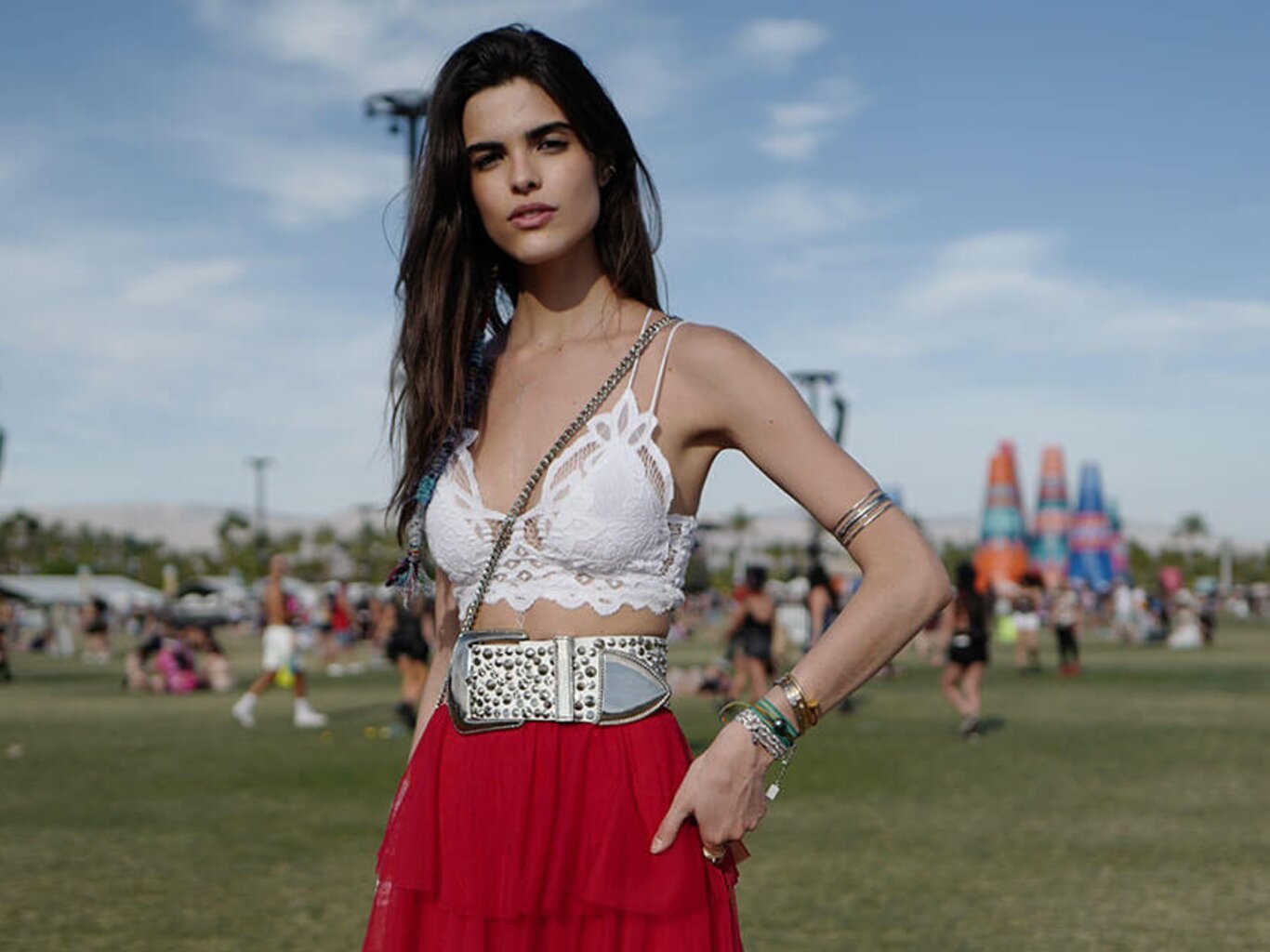 Festival Outfit: Streetstyles von Coachella 2019 © Getty Images Jeremy Moel...