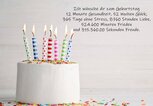 Bunte Geburtstagstorte mit Wünschen zum Geburtstag | © iStock | kirin_photo