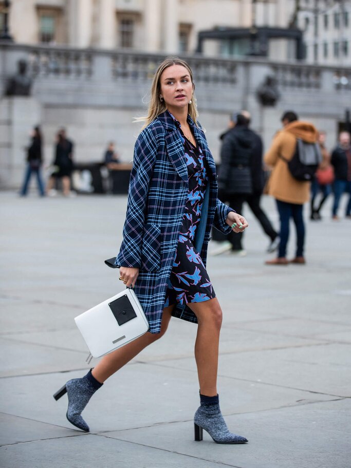 Streetstyle von Nina Suess in einem Marc Cain Outfit während der London Fashion Week | © PR
