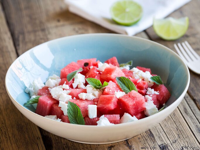 Wassermelone mit Feta | © iStock | juefraphoto