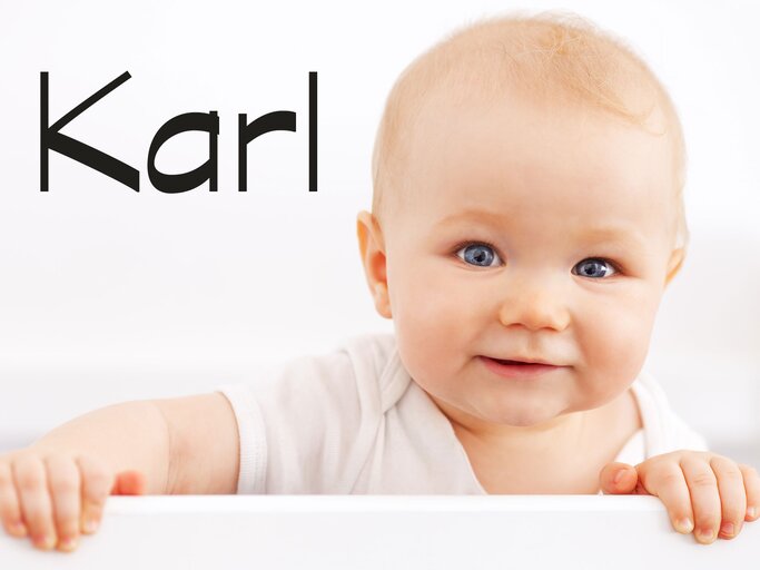 Süßes Baby mit dem Namen Karl | © iStock | Geber86