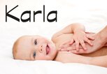 Süßes Baby mit dem Namen Karla | © iStock | naumoid