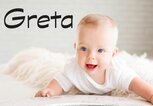 Süßes Baby mit dem Namen Greta | © iStock | Nagaiets