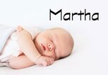 schlafendes Baby mit dem Namen Martha | © iStock.com | NataliaDeriabina
