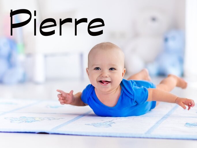 lachendes Baby mit dem Namen Pierre | © iStock.com | FamVeld