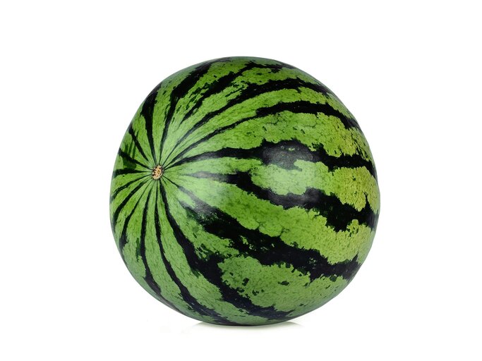 Wassermelone auf einem weißen Hintergrund. | © iStock.com / Boonchuay1970