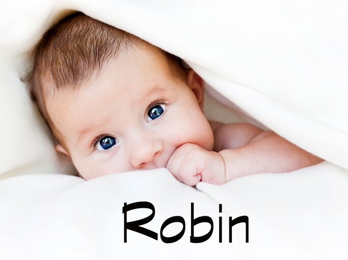 Süßes Baby mit dem Namen Robin | © iStock.com / zdenkam