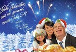 Reiner Calmund mit Frau Sylvia und Adoptivtochter Nisha auf einer Weihnachtskarte., | © instagram / rcalmund