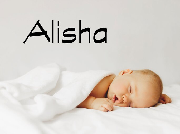 Schlafendes Baby mit dem Namen Alisha | © iStock.com / Vera Livchak 