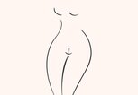 Zeichnung eines weiblichen Körpers auf rosa Hintergrund mit der Intimfrisur "Ausrufezeichen" | © iStock.com / AnastaciaTkachenko - Funke Digital GmbH / Daisy Sinds