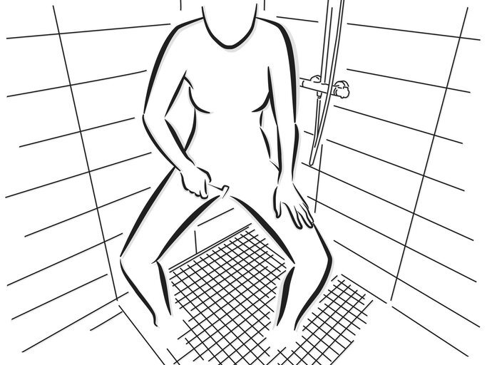 Zeichnung von der Pose "Orang Utan" für die Intimrasur. | © myself.de