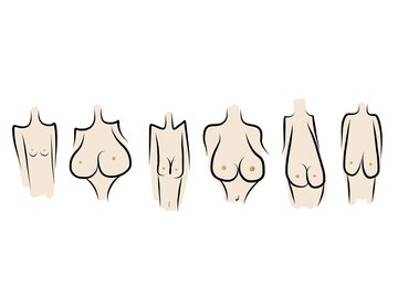 unterschiedlich geformte Brüste | © Kudryashka / shutterstock.com