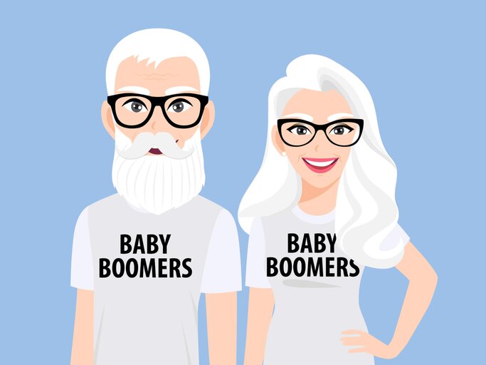 Baby-Boomer Generation Cartoon | © iStock | koongtita