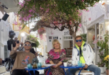 Maite Kelly zusammen mit Mike Singer und Dieter Bohlen auf Mykonos | © Instagram|@maite_kelly