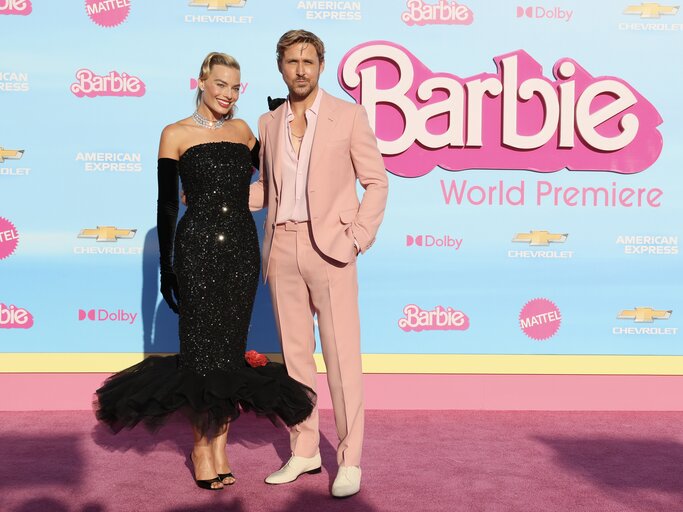 Margot Robbie und Ryan Gosling auf der Premiere ihres Kinofilms Barbie | © Getty Images/	Rodin Eckenroth
