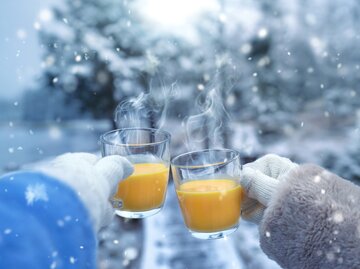 Winterliches Anstoßen mit Eierpunsch | ©  AdobeStock/Jenny Sturm